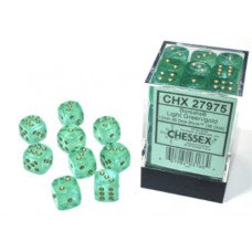 Chessex - Light Green/gold Dice Block (36 dice) - CHX27975