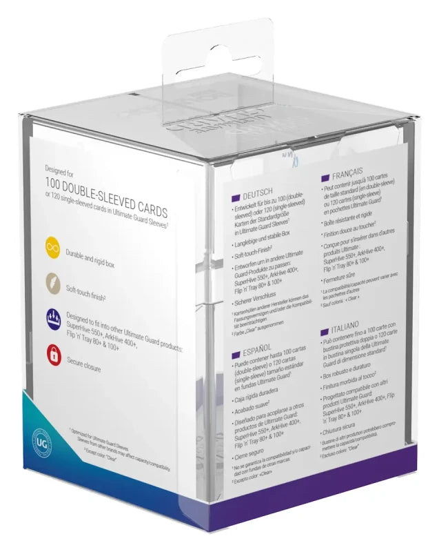 Ultimate Guard 100+ Boulder Standard Size Deck Case - Clear - UGD010894