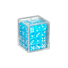 DICESKI - Translucent - 12mm D6 Teal (36 Dice)