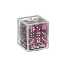 DICESKI - Gemini - 12mm D6 Purple & Black (36 Dice)