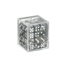DICESKI - Gemini - 12mm D6 Silver & Grey (36 Dice)
