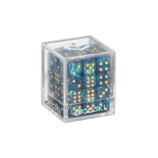 DICESKI - Gemini - 12mm D6 Blue & Green (36 Dice)