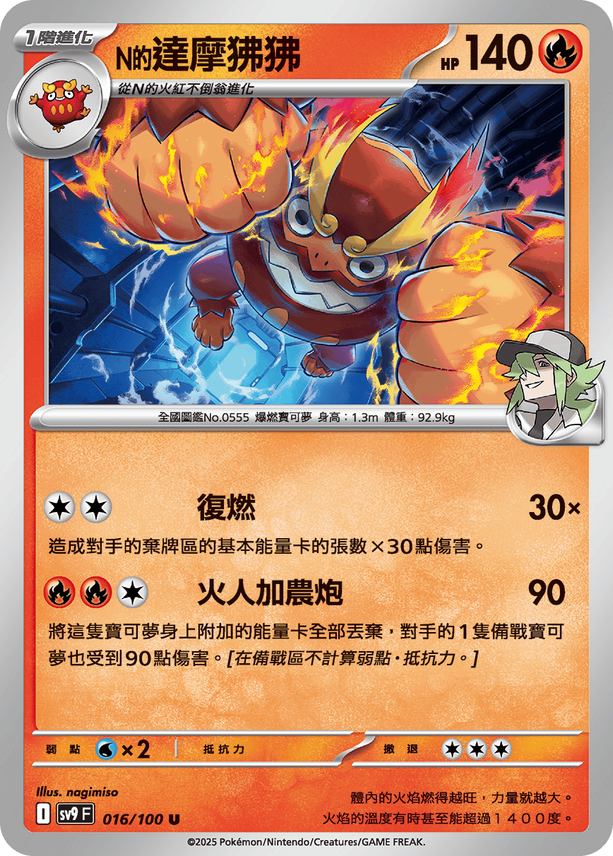 SV9 016/100 N的達摩狒狒 U SET