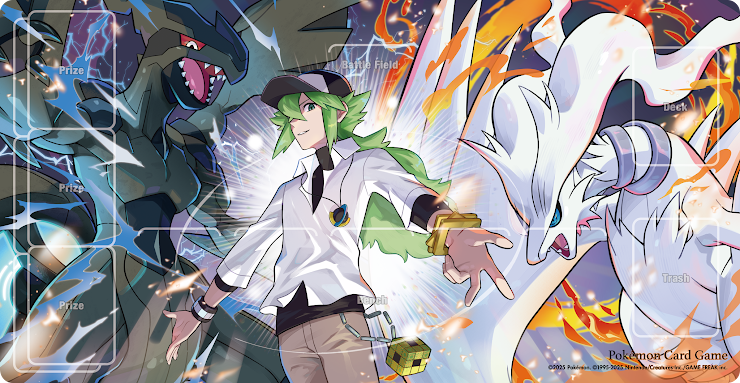 M2a週邊 寶可夢橡膠對戰桌墊 N & 捷克羅姆 & 萊希拉姆