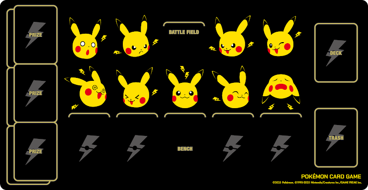 M2a週邊 寶可夢橡膠對戰桌墊 皮卡丘與打雷